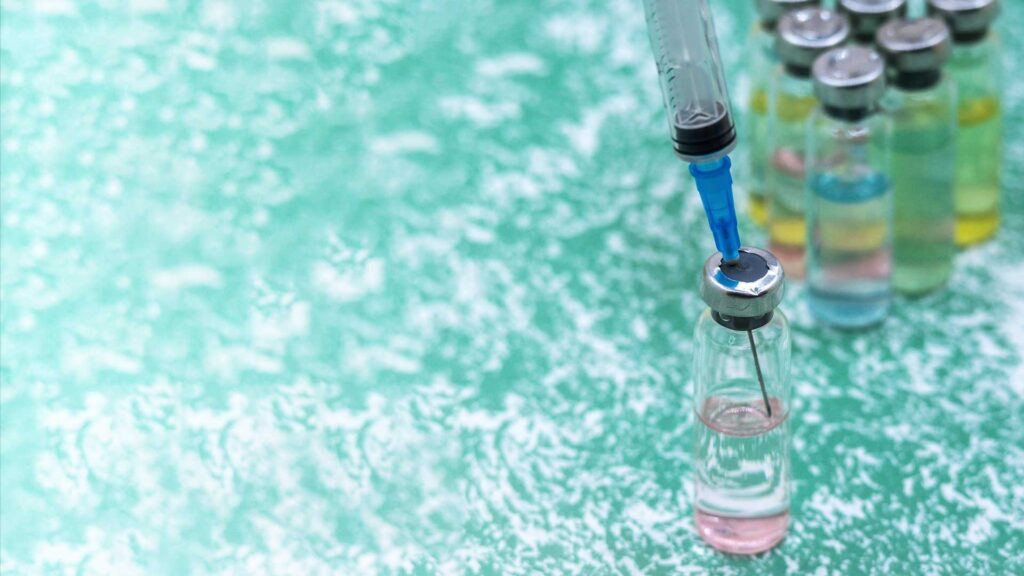 checking the water temperature with ph kit.