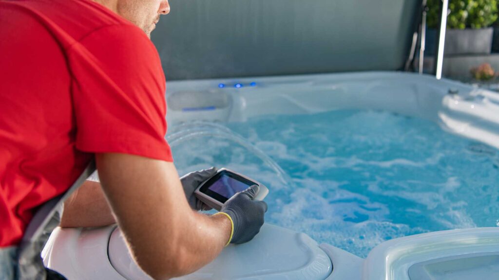 hot tub expert check cleaning and maintenance.