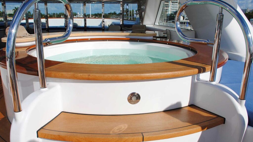 luxurious jucuzzi hot tub.