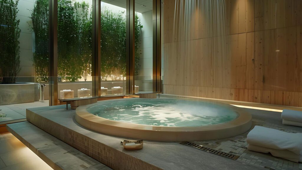 tub with proper ventilation through windows