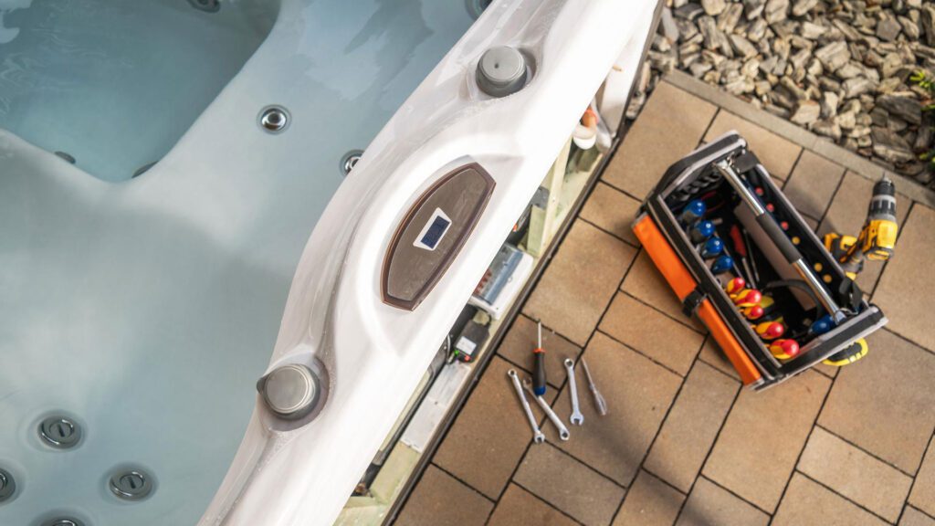 Hot tub proper maintenance tool kit